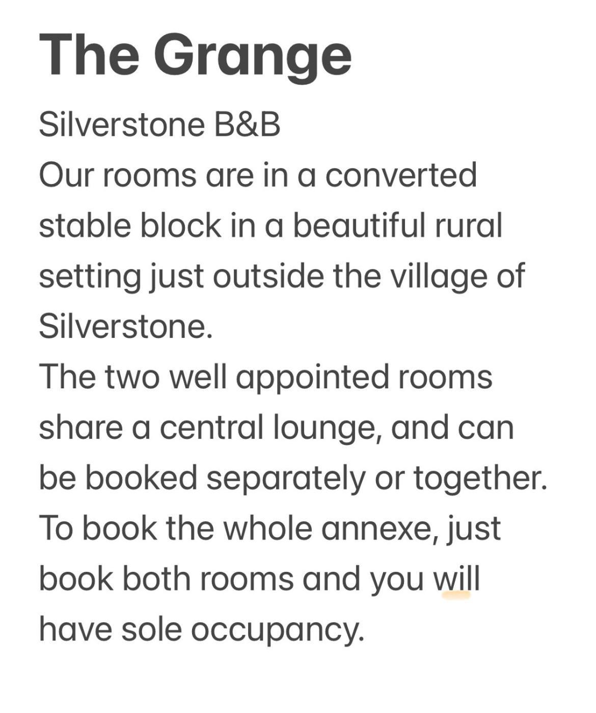 The Grange Silverstone Тоустър Екстериор снимка
